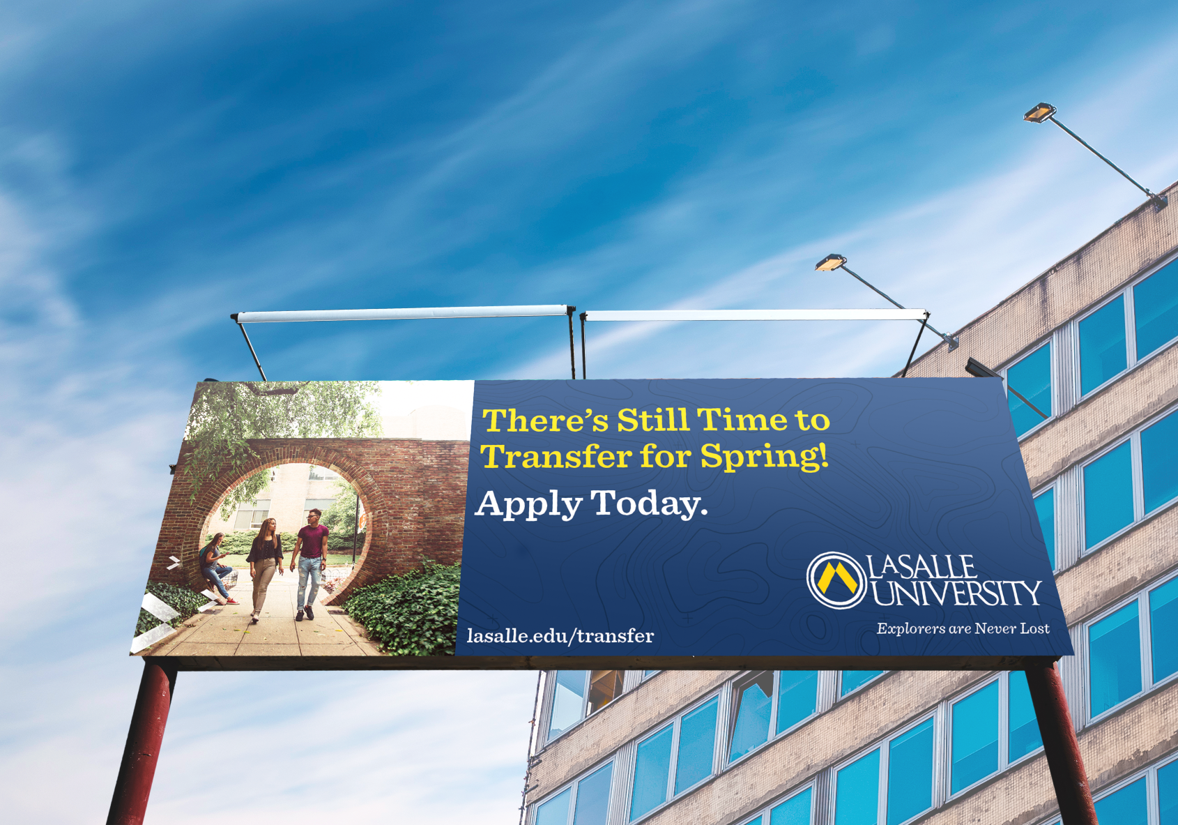 Transfer Admissions Billboard for La Salle University